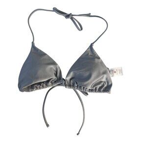 Shade & Shore Triangle Bikini Top Womens Medium Gray